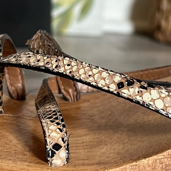 Rare! Candies Vintage 90s Y2K Snake Print Foam Wooden Platform Sandals. Size 8 - Picture 4 of 10